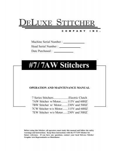 Download boston stitcher no 7 manual download